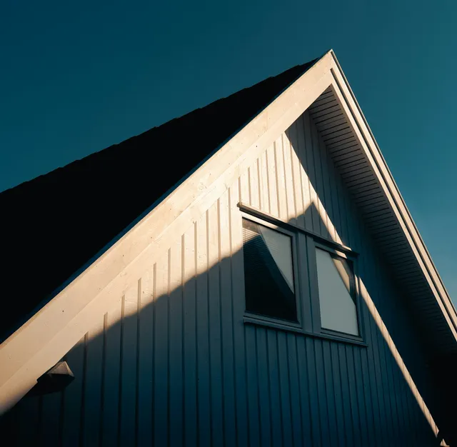 Roofing stock photography used in a concept website